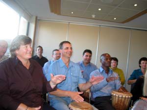 sanofi pasteur corporate drumming teamwork